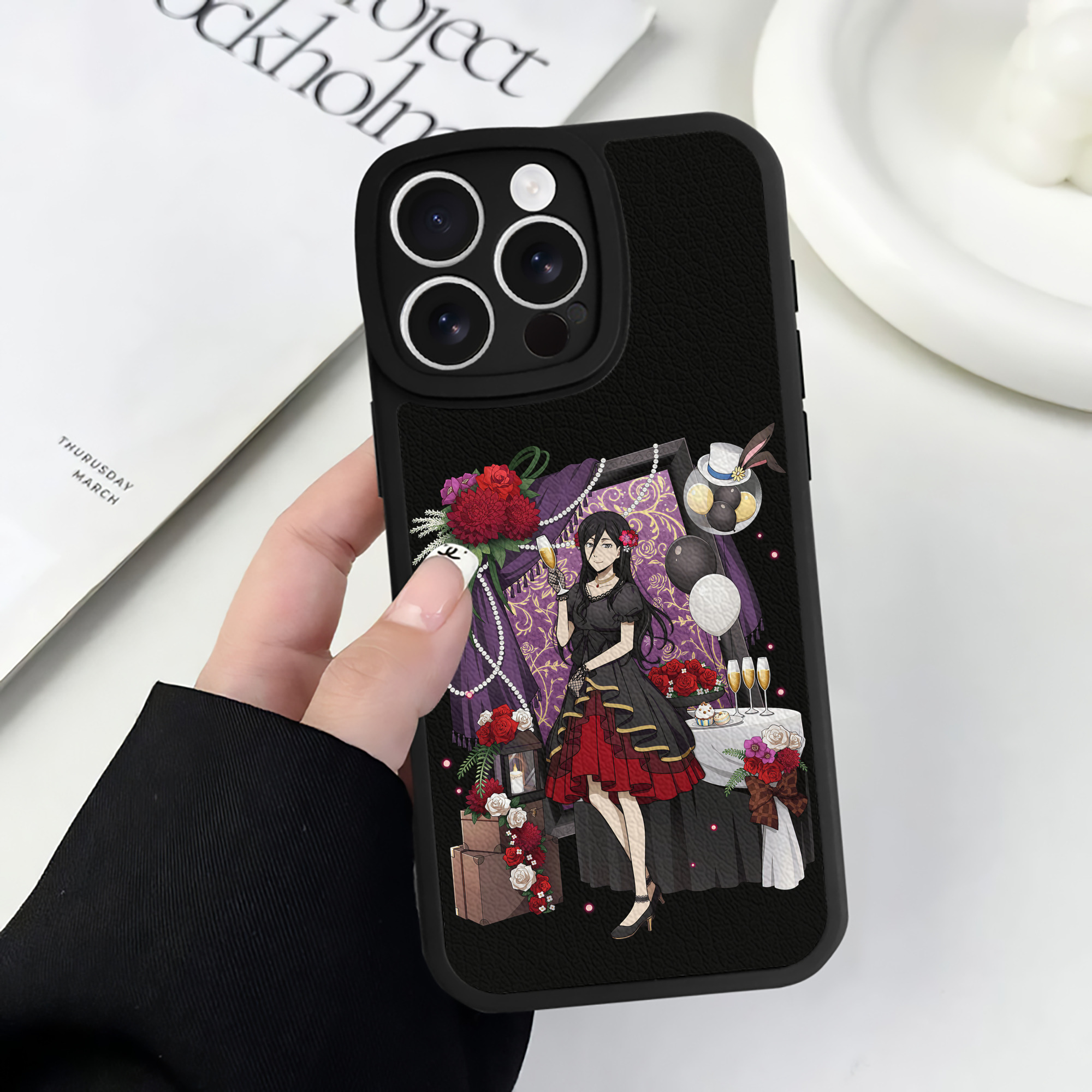 （画像用） 文豪ストレイドッグス Bungo Stray Dogs 【iPhone 16シリーズ対応】シリコンスマホケース（レザー調） 材質：シリコン